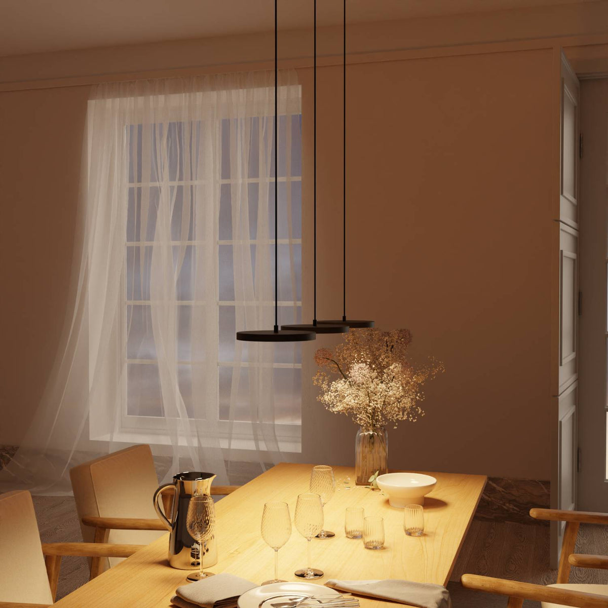 DALI-2 DT8: lampa wisząca Evanos