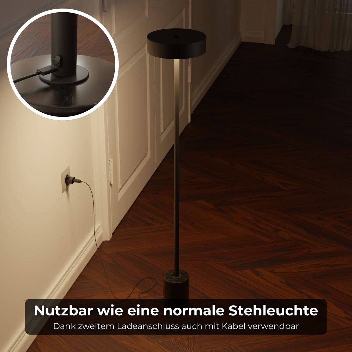 Towar powystawowy: akumulatorowa lampa podłogowa Uranos