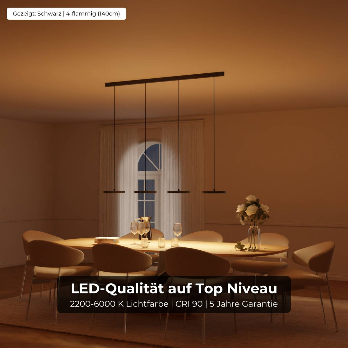 DALI-2 DT8: lampa wisząca Evanos