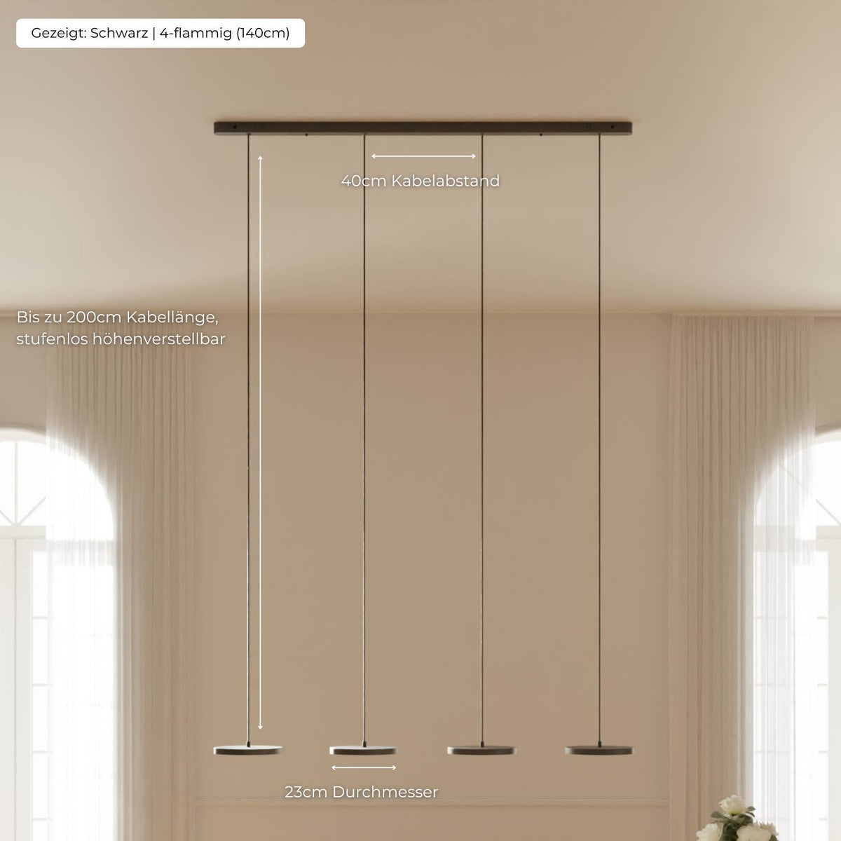 DALI-2 DT8: lampa wisząca Evanos