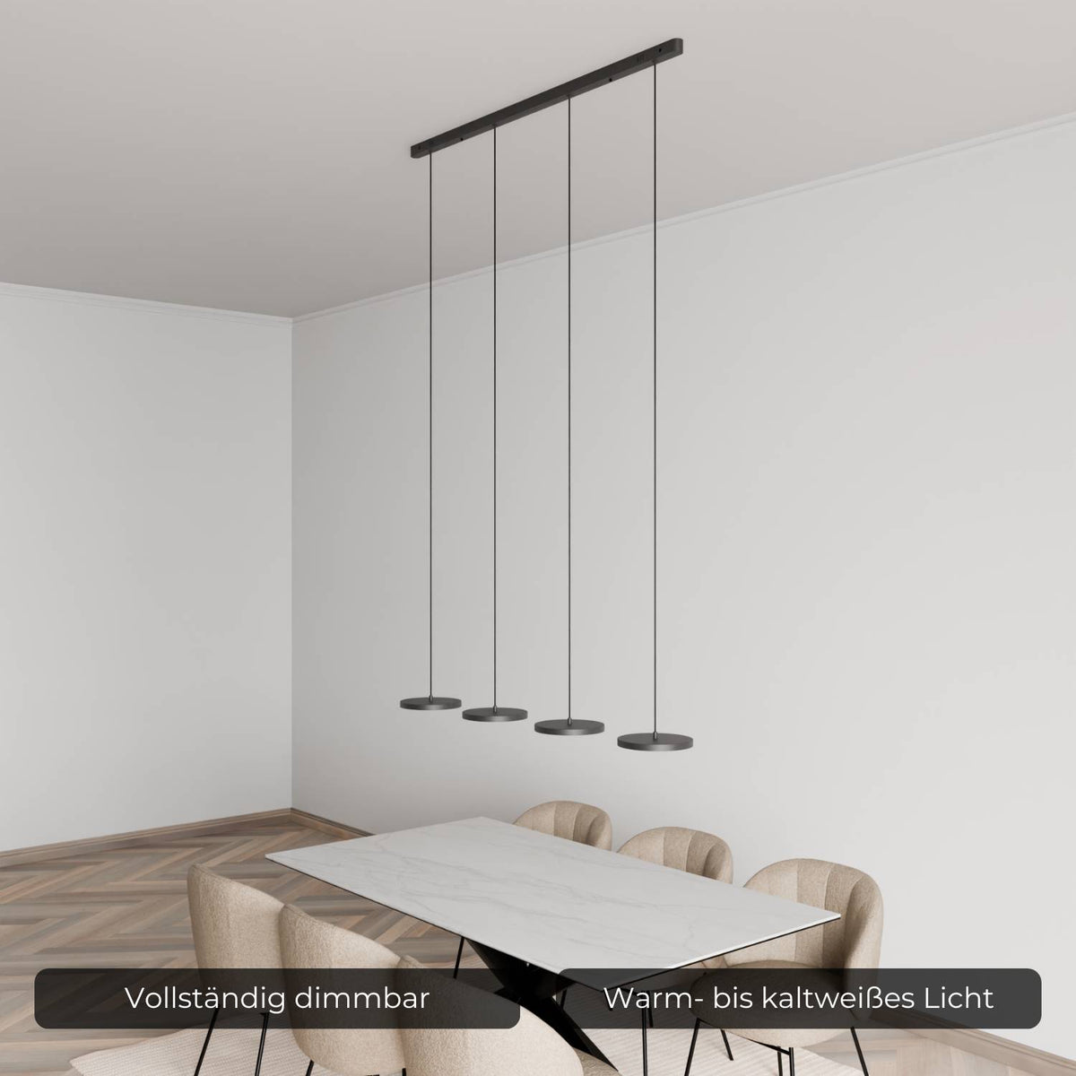DALI-2 DT8: lampa wisząca Evanos